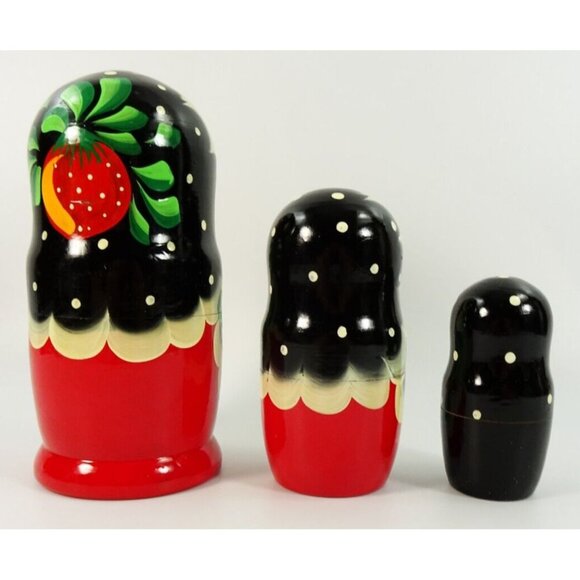 Vintage Russian Nesting Dolls Family Dad Mom Child - Picture 4 of 9